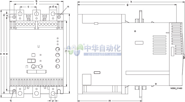 ！！！！SIEMENS+3RW40(12.5~106A)系列标准型软起动器+安装方式2